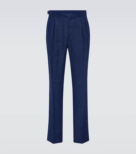 Linen, silk, cotton straight pants - Ralph Lauren Purple Label - Modalova