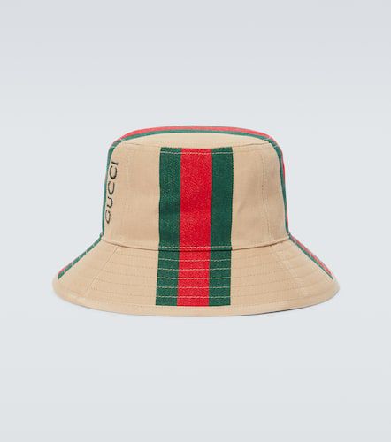 Logo printed cotton canvas bucket hat - Gucci - Modalova