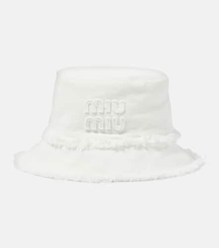 Miu Miu Logo denim bucket hat - Miu Miu - Modalova