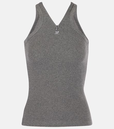 CourrÃ¨ges Cotton ribbed-knit tank top - Courreges - Modalova