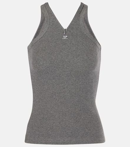 Courrèges Cotton ribbed-knit tank top - Courreges - Modalova