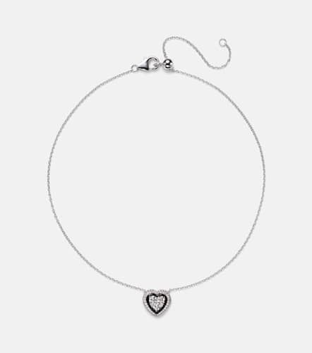 Collana Heart in oro bianco 18kt con diamanti - Kamyen - Modalova