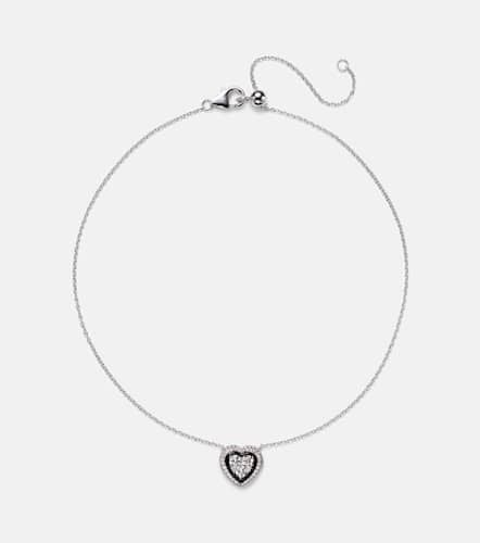 Collar con colgante Heart de oro blanco de 18 ct con diamantes - Kamyen - Modalova