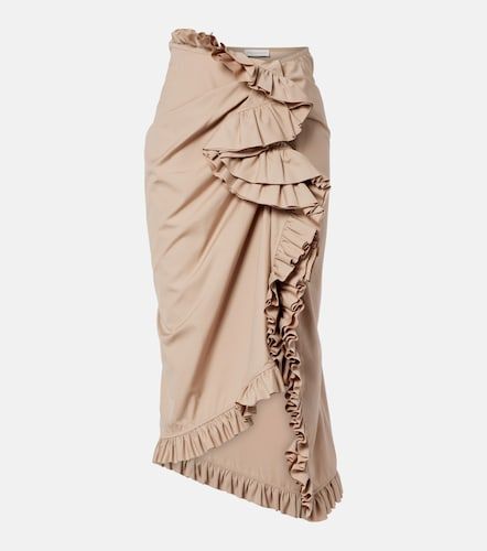 Ruffled draped midi skirt - Dries Van Noten - Modalova