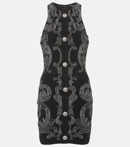 Paisley jacquard Lurex® minidress - Balmain - Modalova