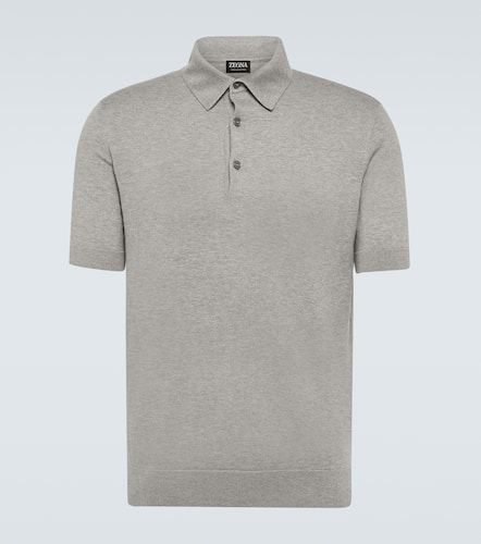 Zegna Knitted cotton polo shirt - Zegna - Modalova