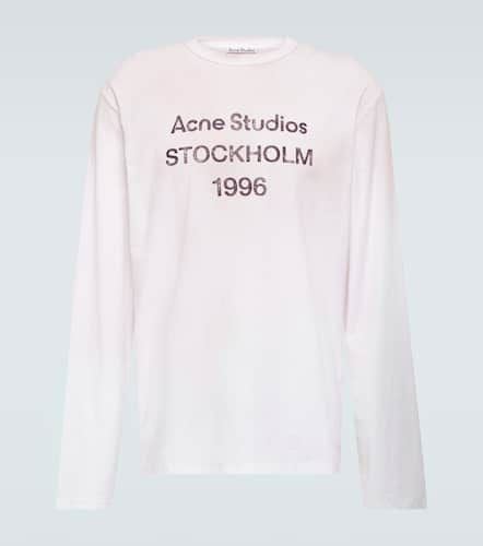 Camiseta de mezcla de algodón con logo - Acne Studios - Modalova