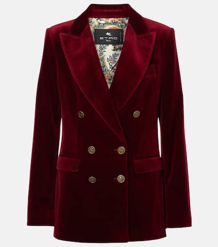 Blazer cruzado de terciopelo de algodón - Etro - Modalova