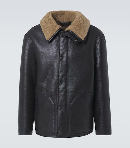 Giacca in pelle con shearling - Lemaire - Modalova