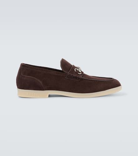 Loafers Horsebit aus Veloursleder - Gucci - Modalova