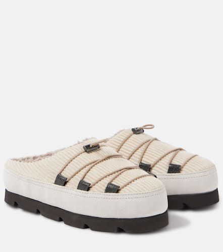 Chunky shearling-lined slippers - Brunello Cucinelli - Modalova