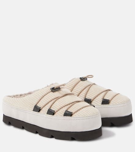 Slippers con shearling - Brunello Cucinelli - Modalova