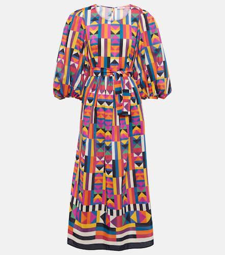 Multiple printed cotton and silk midi dress - Eres - Modalova
