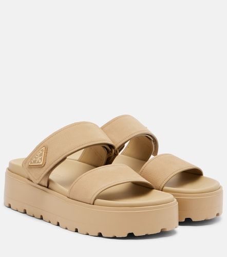 Sandalias con plataforma de piel - Prada - Modalova