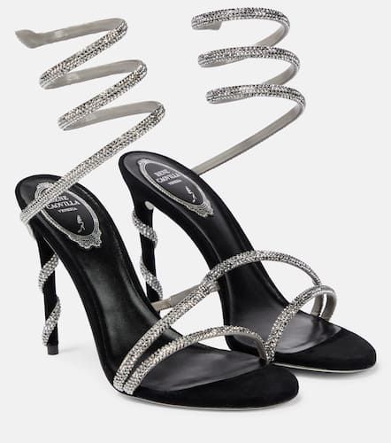 Cleo crystal-embellished velvet sandals - Rene Caovilla - Modalova