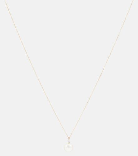 Halskette aus 14kt Gelbgold mit Diamant und Perle - Mateo - Modalova