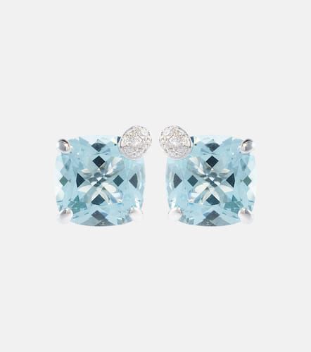 Peekaboo 18kt white gold earrings with aquamarine and diamonds - Bucherer Fine Jewellery - Modalova