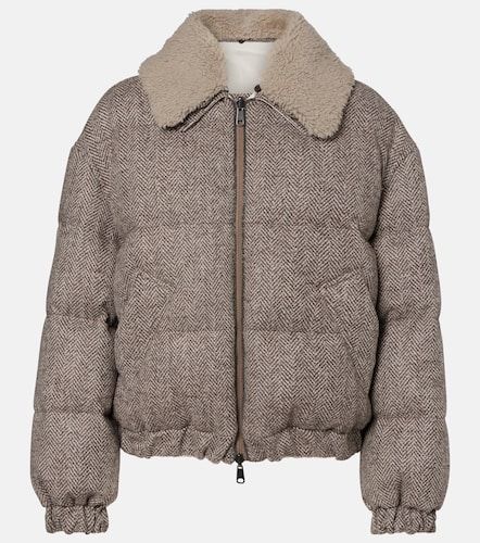 Chaqueta de plumas en mezcla de lana - Brunello Cucinelli - Modalova