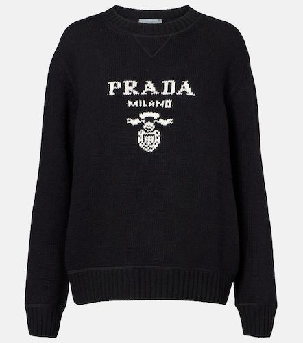 Logo wool and cashmere sweater - Prada - Modalova