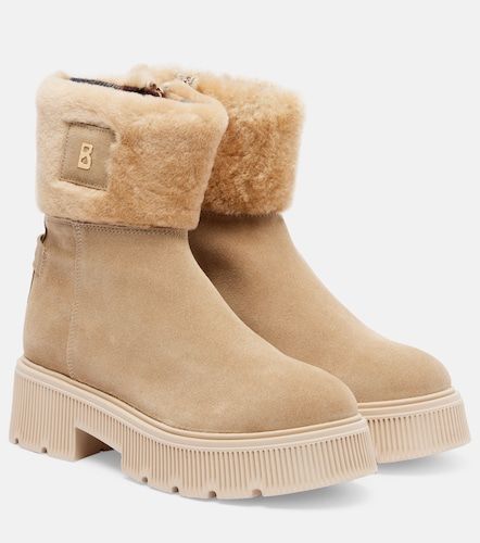 Turin shearling-trimmed suede ankle boots - Bogner - Modalova
