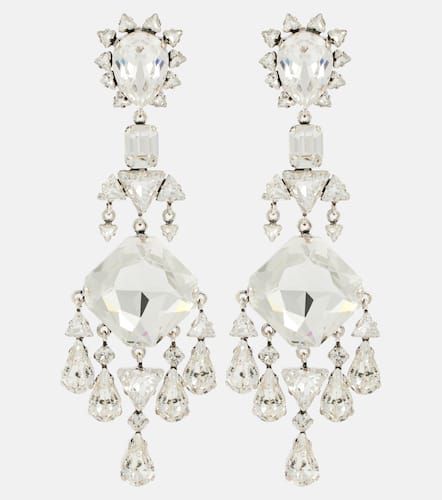 Crystal-embellished clip-on earrings - Saint Laurent - Modalova