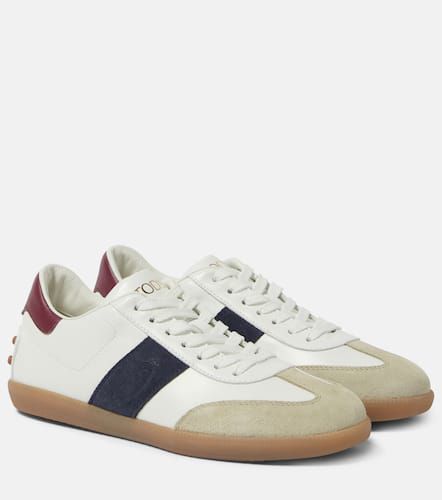 Tabs suede-trimmed leather sneakers - Tod's - Modalova