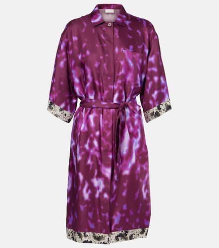 Vestido camisero de seda estampado - Dries Van Noten - Modalova