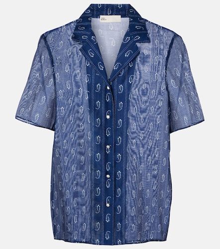 Camisa de algodón y seda estampada - Tory Burch - Modalova