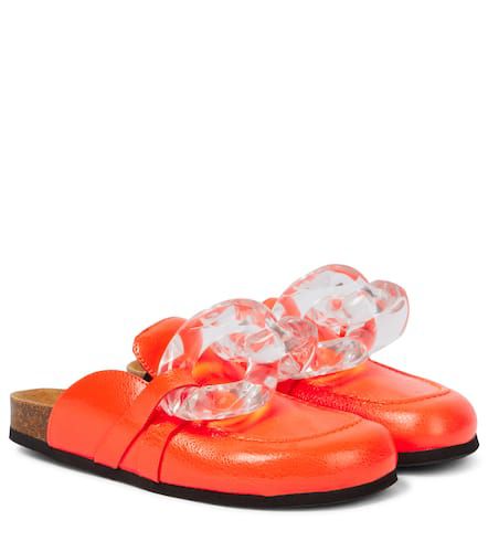 Slippers Chain de piel adornadas - JW Anderson - Modalova