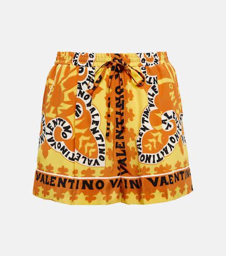 Bedruckte Shorts aus Seiden-Crêpe - Valentino - Modalova