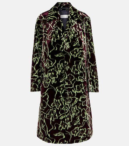 Abrigo de terciopelo estampado - Dries Van Noten - Modalova