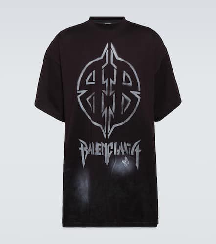 T-Shirt Metal BB aus Baumwoll-Jersey - Balenciaga - Modalova