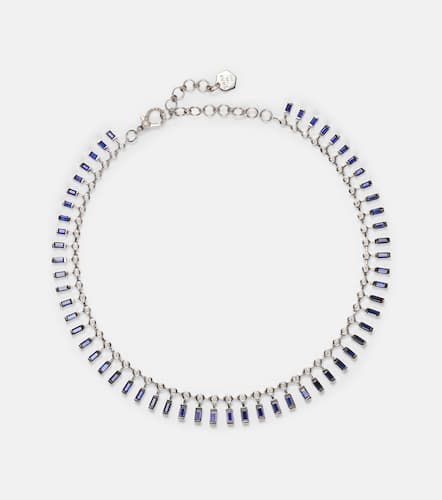 Kt white gold necklace with sapphires and diamonds - Shay Jewelry - Modalova