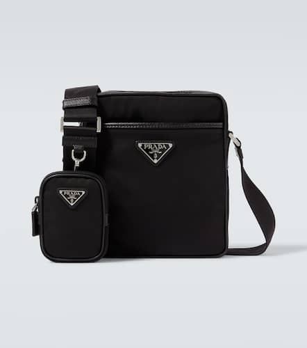 Re-Nylon leather-trimmed shoulder bag - Prada - Modalova