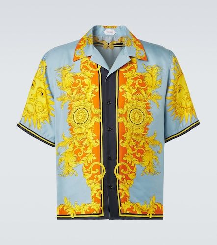 Versace Camicia in seta con stampa - Versace - Modalova