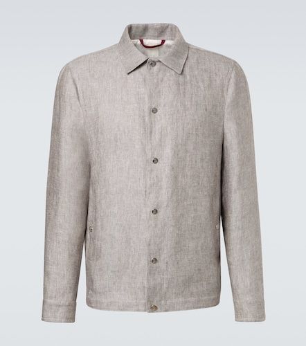 Sobrecamisa de cáñamo y lino - Brunello Cucinelli - Modalova