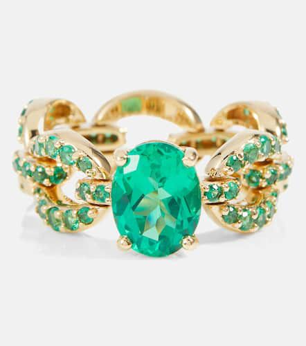 Catena Petite 18kt gold ring with emeralds - Nadine Aysoy - Modalova
