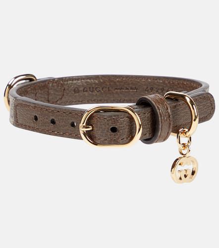 Interlocking G XS faux leather dog collar - Gucci - Modalova