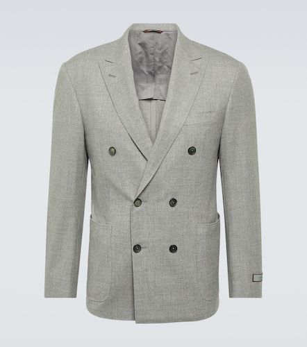 Double-breasted cashmere-blend blazer - Canali - Modalova