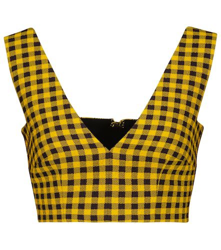 Joice gingham cloque crop top - Emilia Wickstead - Modalova