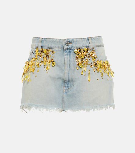 Miu Miu Embellished denim miniskirt - Miu Miu - Modalova