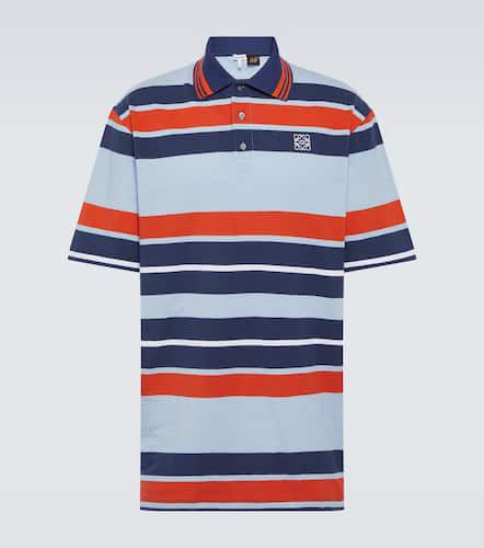 Paula's Ibiza striped cotton and linen polo shirt - Loewe - Modalova