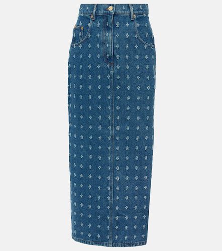 Distressed denim maxi skirt - Nina Ricci - Modalova