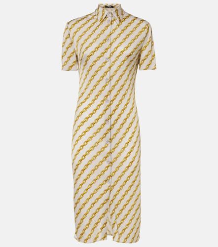 Vestido camisero Chain Stripe de satén - Versace - Modalova