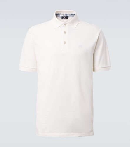 Polo de piqué de algodón con logo - Etro - Modalova
