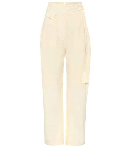High-rise straight cotton pants - LOW CLASSIC - Modalova