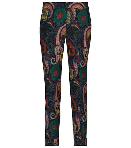 Pantalones ajustados lana elástica paisley - Etro - Modalova