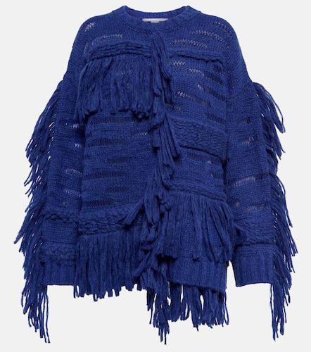 Fringed alpaca wool-blend sweater - Stella McCartney - Modalova