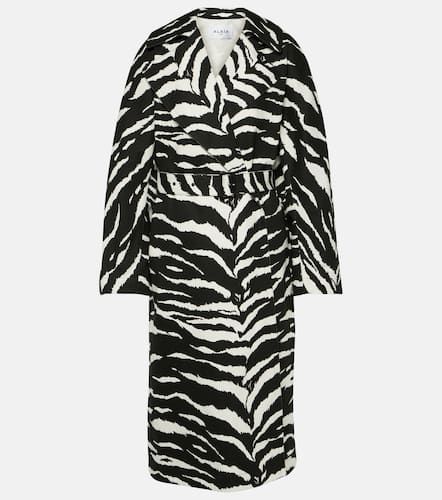 Alaia Zebra-print denim trench coat - Alaia - Modalova