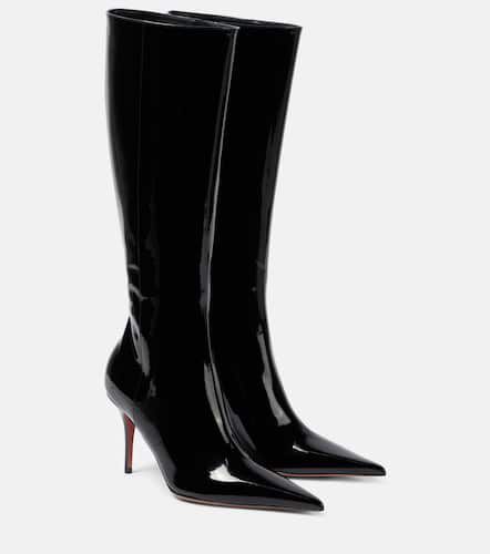 Barbara 90 patent leather knee-high boots - Amina Muaddi - Modalova